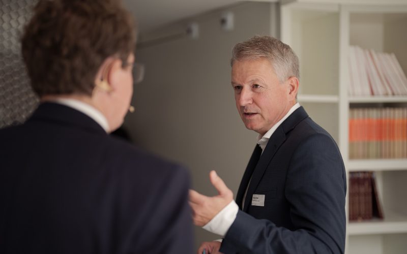 Impressionen vom Event «Klimakrise: KMU lavieren nicht, sie handeln!» mit Bundesrat Albert Roesti als Gastredner, organisiert von der Klimastiftung Schweiz und dem Forum Raiffeisen fotografiert am Mittwoch, 13. September 2023 in Bern. (Manuel Lopez)