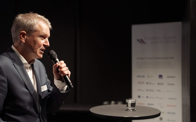 Impressionen vom Event «Klimakrise: KMU lavieren nicht, sie handeln!» mit Bundesrat Albert Roesti als Gastredner, organisiert von der Klimastiftung Schweiz und dem Forum Raiffeisen fotografiert am Mittwoch, 13. September 2023 in Bern. (Manuel Lopez)