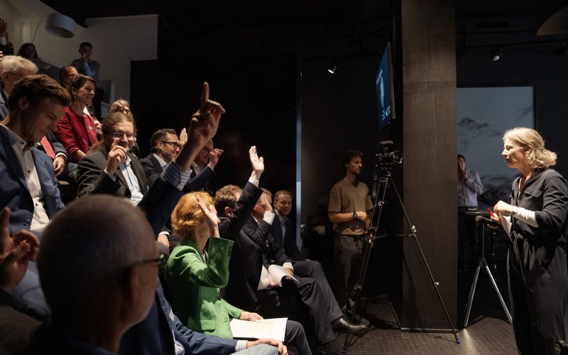 Impressionen vom Event «Klimakrise: KMU lavieren nicht, sie handeln!» mit Bundesrat Albert Roesti als Gastredner, organisiert von der Klimastiftung Schweiz und dem Forum Raiffeisen fotografiert am Mittwoch, 13. September 2023 in Bern. (Manuel Lopez)