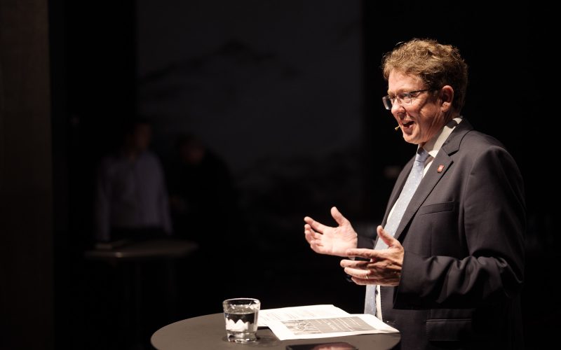 Impressionen vom Event «Klimakrise: KMU lavieren nicht, sie handeln!» mit Bundesrat Albert Roesti als Gastredner, organisiert von der Klimastiftung Schweiz und dem Forum Raiffeisen fotografiert am Mittwoch, 13. September 2023 in Bern. (Manuel Lopez)