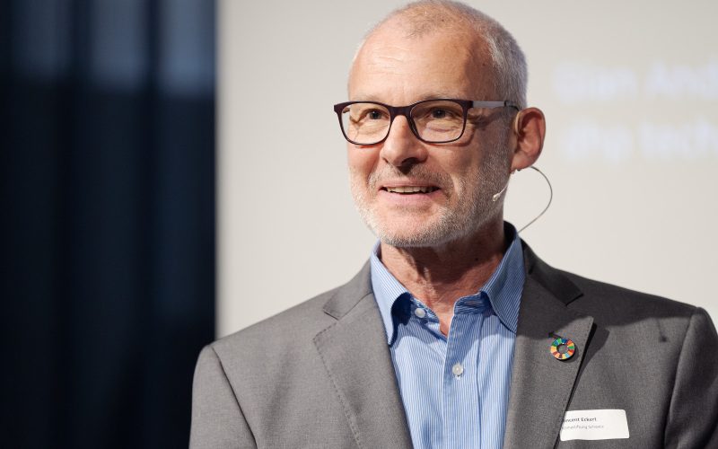 Impressionen vom Event «Klimakrise: KMU lavieren nicht, sie handeln!» mit Bundesrat Albert Roesti als Gastredner, organisiert von der Klimastiftung Schweiz und dem Forum Raiffeisen fotografiert am Mittwoch, 13. September 2023 in Bern. (Manuel Lopez)