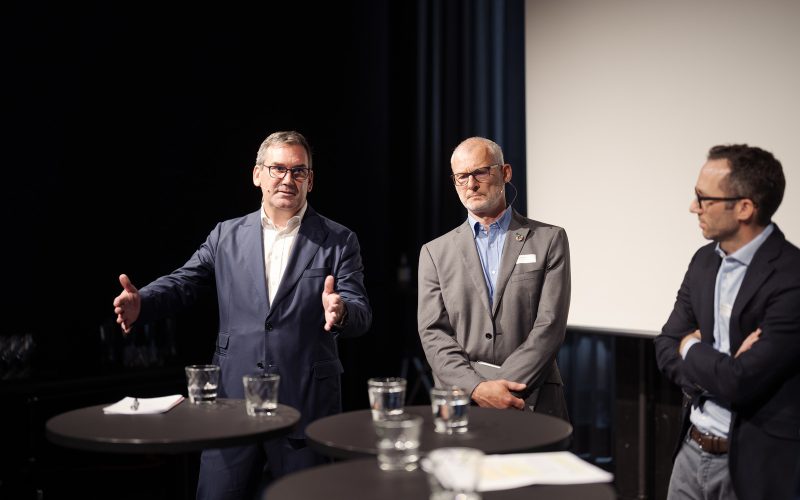 Impressionen vom Event «Klimakrise: KMU lavieren nicht, sie handeln!» mit Bundesrat Albert Roesti als Gastredner, organisiert von der Klimastiftung Schweiz und dem Forum Raiffeisen fotografiert am Mittwoch, 13. September 2023 in Bern. (Manuel Lopez)